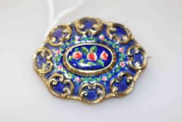 19th Century enamel brooch