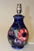 Moorcroft anemone lamp base