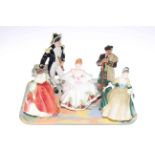 Five Royal Doulton figures including The Laird