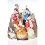 Collection of nine Royal Doulton figures