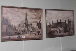 Pair of prints of old Darlington scenes