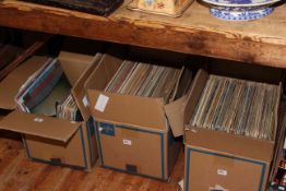 Three boxes of vinyl