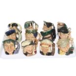 Twelve Royal Doulton character jugs (one a/f)