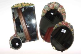 Four barbola easel mirrors