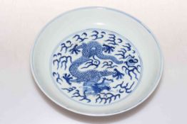 Chinese blue and white dish,