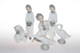 Three Lladro figures,