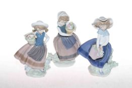 Three Lladro figures