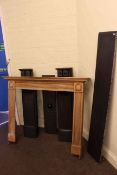 Victorian slate fire surround and pine fire surround