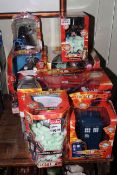 Collection of Doctor Who boxed items including Tardis Talking Money Bank, radio controlled K-9,