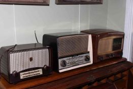 Three vintage radios including Ferranti