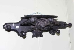19th Century carved oak eagle wall bracket,