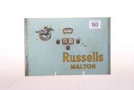 Vintage desk calendar of horse racing interest, Russells,