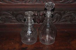Two antique decanters