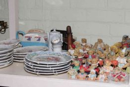 Collection of Cherished Teddies, Royal Doulton 'Snowman Plates', Wind in the Willows,