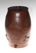 19th Century sprigged stoneware barrel