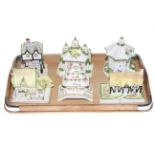 Six Coalport cottage models