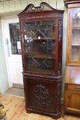 Chippendale style standing corner cabinet of particularly good quality,