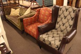 Victorian button back Chesterfield settee,