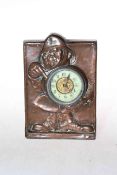 Novelty copper mounted clock,