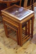 Chinese rosewood nest of three tables