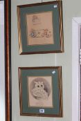 Two prints after Louis Wain