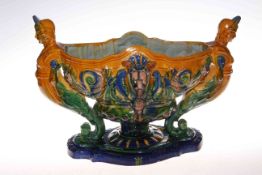 Continental majolica centrepiece (a/f)