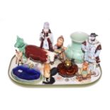 Royal Doulton Coal Tar soap dish, Sylvac dog, Hummel figures,