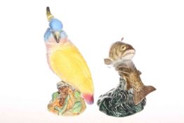 Beswick model of a trout and a cockatoo (2)