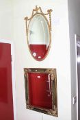 Collection of six various framed wall mirrors