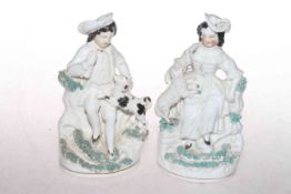 Pair of Victorian Staffordshire figures