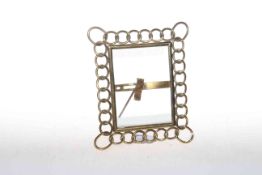 Late Victorian brass ringlet photograph frame