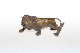 Bronze of a lion,