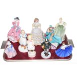 Seven Royal Doulton figures,