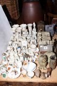 Collection of crested ware, Tremar money boxes,