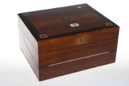 Late Victorian inlaid box desk