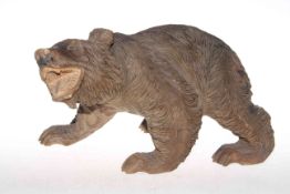 Large carved model of a bear