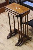 Nest of three reeded spider leg tables