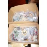 Two boxes of costume jewellery