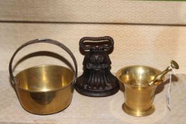 Small brass jam pan,