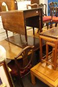 Regency style twin pedestal extending dining table and leaf,