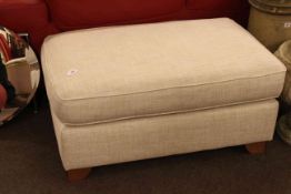 Large Marks & Spencers footstool in light fabric