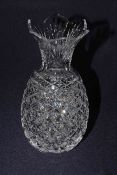 Large Waterford Crystal pineapple vase, 30cm high,