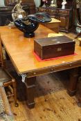 Early 20th Century Riley oak slate bed snooker/dining table,