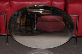 As new oval bevelled wall mirror