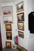 Collection of twelve various framed paintings and pictures