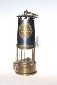 Brass and polished steel miners lamp
