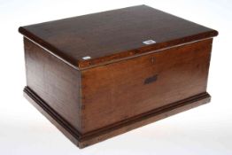 Jointed oak bible box stamped 1866