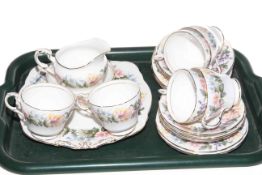 Twenty one piece Paragon floral decorated tea set