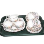 Twenty one piece Paragon floral decorated tea set