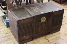 Eastern carved camphorwood trunk, 56.